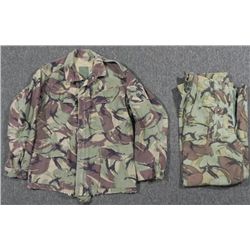 BRITISH ARMY CAMOUFLAGE COMBAT JACKET AND COMBAT PANTS