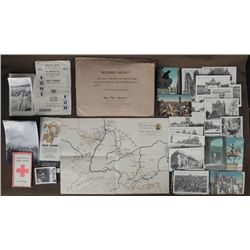 WWII 103rd DIVISION GI LOT-MAP OF BATTLE-PICS-POSTCARDS