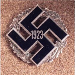 NAZI 1923 PARTY DISTRICT GAU COMMEMORATIVE BADGE RARE