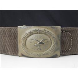 NAZI AFRIKA KORPS LUFTWAFFE WEB BELT & BUCKLE -ASSMANN