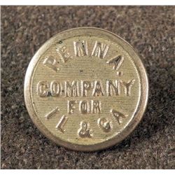 Pennsylvania Railway Antique Train Conductors Button