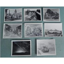 8 PHOTOS OF WWII DESTRUCTION OF GERMANY, FLAK FIRE