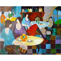 Itzchak Tarkay, Afternoon Tea, Signed Serigraph