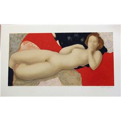 Alain Bonnefoit, Sylvia, Signed Lithograph