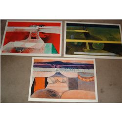 Hans Graeder, Suite of 3 Signed Lithographs