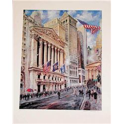 Kamil Kubik, Noon at the Exchange, Signed Serigraph