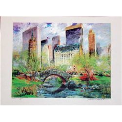 Kamil Kubik, Central Park Spring, Signed Serigraph