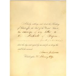 Andrew Johnson DS to the Emperor Of Japan