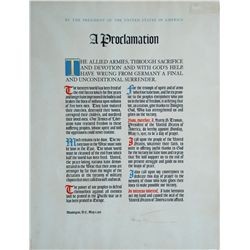 Harry Truman Signed Proclamation
