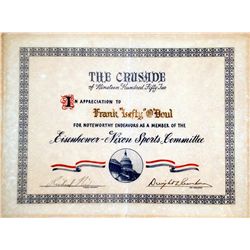 Dwight D. Eisenhower & Richard Nixon DS for "Lefty O'Doul"