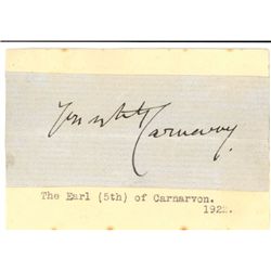 Co Discoverer of King Tut & Downtown Abbey was his residence the 5th Earl of Carnarvon