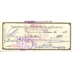 Ernest Hemingway Check and Original Photos