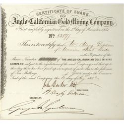 Anglo-Californian Gold Mining 1850s