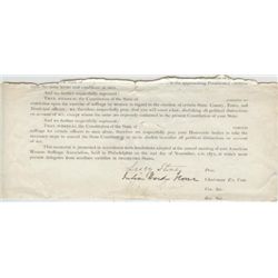 Womans Suffrage  Stowne/Howe