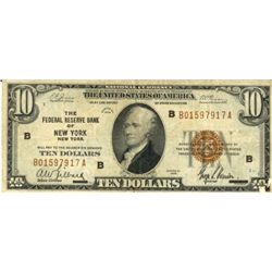 $10 1929 Federal Reserve Bank Note