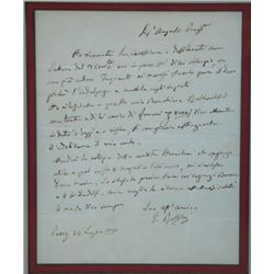 Gioachino Antonio Rossini  Composer ALS