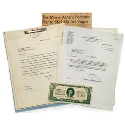 Peter Lawford "Oceans 11" Original Signed Contract