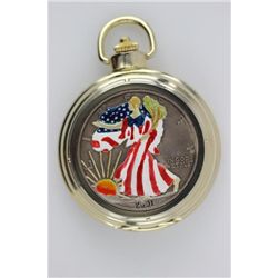 Pocket Watch W/ American Silver Eagle