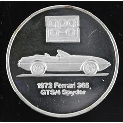 APA .999 Fine Silver 1973 Ferrari 365 Art Round