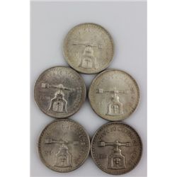 Lot Of Five Casa De Moneda De Mexico Buillion .925