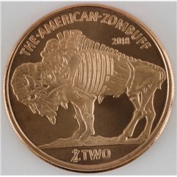1oz .999 Fine Copper Zombie Style Round