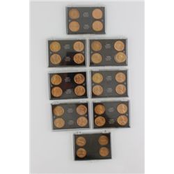 8 1960 Lincoln Penny P & D Large & Small date sets