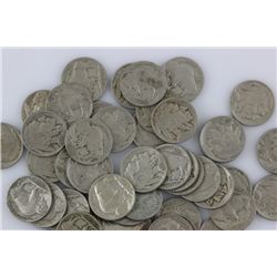 Bag of 50 various date & condition Buffalo Nickels