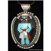 Image 1 : Sterling Silver Reversible Kachina Pendant