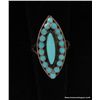 Image 1 : Marquise Cut Turquoise and Sterling Ring