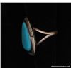 Image 3 : Triangle Cut Turquoise and Sterling Ring