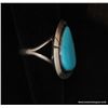 Image 7 : Triangle Cut Turquoise and Sterling Ring