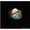 Image 9 : Oval Inlay of Opal, Turquoise and Coral Ring