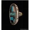 Image 2 : Oval Inlay of Turquoise, MOP and Jet Ring