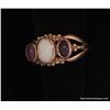 Image 2 : Oval Opal and Amethyst Sterling Ring