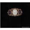 Image 9 : Oval Opal and Amethyst Sterling Ring