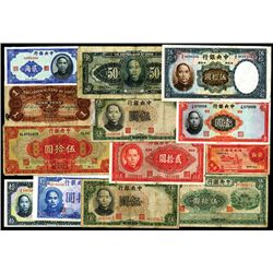 Central Bank of China, 1928 to 1936 Banknote Assortment.