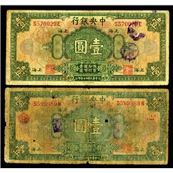 Central Bank of China, 1928 Unlisted Signature Variety.