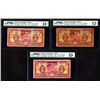 Image 2 : Central Bank of China, ND (-Old Date 1934) Provisional Issue Banknote Trio.