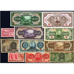 Farmers Bank and Central Reserve Bank of China Banknote Issue Assortment.