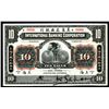 Image 1 : International Banking Corporation, 1919 œTael” Issue Specimen Banknote.