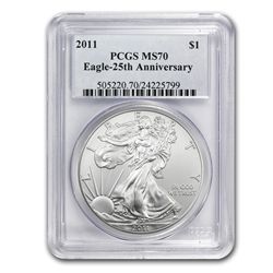 2011 1 oz Silver American Eagle MS-70 PCGS