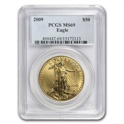 2009 1 oz Gold American Eagle MS-69 PCGS