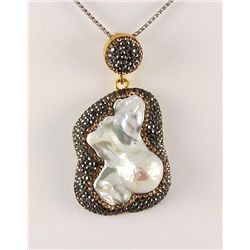 Victorian Vintage Mother of Pearl Pendant