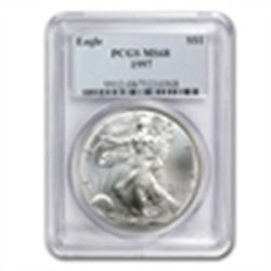 1997 1 oz Silver American Eagle MS-68 PCGS