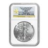Image 1 : 2012 (W) Silver Eagle (NGC MS-69) West Pt. Label Box #