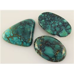 Natural Turquoise 254.65ctw Loose Gemstone 3pc Big Size