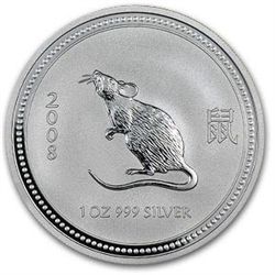 2008 1 oz Silver Lunar Year of the Mouse (Series I)