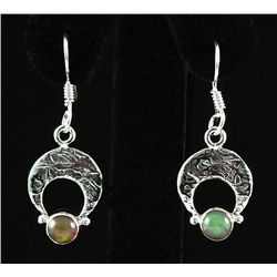 Cabochon Opal 0.54ctw Crescent Design .925 Earring 2.4g