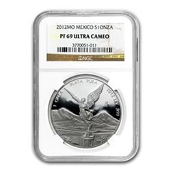2012 1 oz Silver Mexican Libertad PF-69 UCAM NGC
