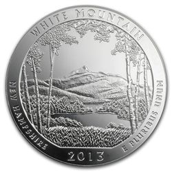 2013 5 oz Silver ATB White Mountain National Park, NH